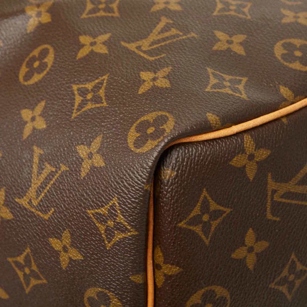 LOUIS VUITTON Brown Monogram Leather Keepall 50 Boston Bag - Picture 5 of 11